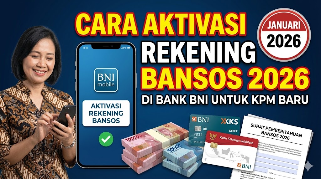 Cara Aktivasi Rekening Bansos 2026 di Bank BNI untuk KPM Baru: Panduan Lengkap