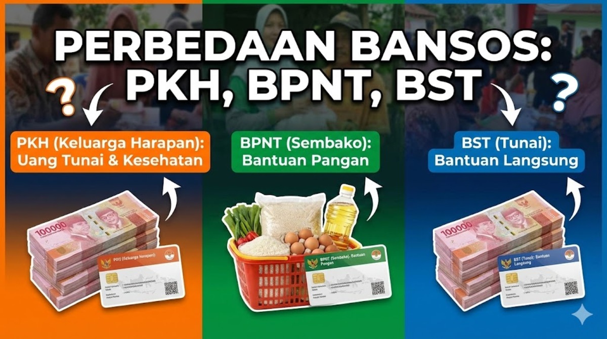 Perbedaan Bansos PKH, BPNT, dan BST yang Perlu Diketahui