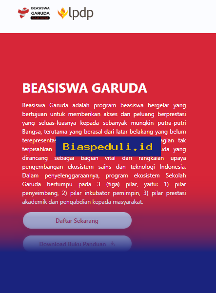 Beasiswa Garuda 2026 Dibuka, Cek Jadwal dan Syaratnya