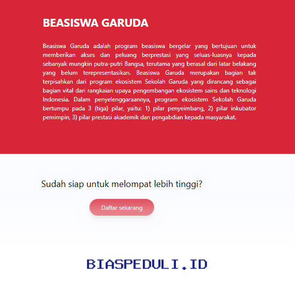 Beasiswa Garuda 2026 Resmi Dibuka, Simak Informasi Lengkapnya!