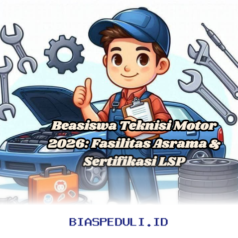 Beasiswa Teknisi Motor 2026: Kesempatan Emas dengan Fasilitas Asrama dan Sertifikasi Resmi LSP!