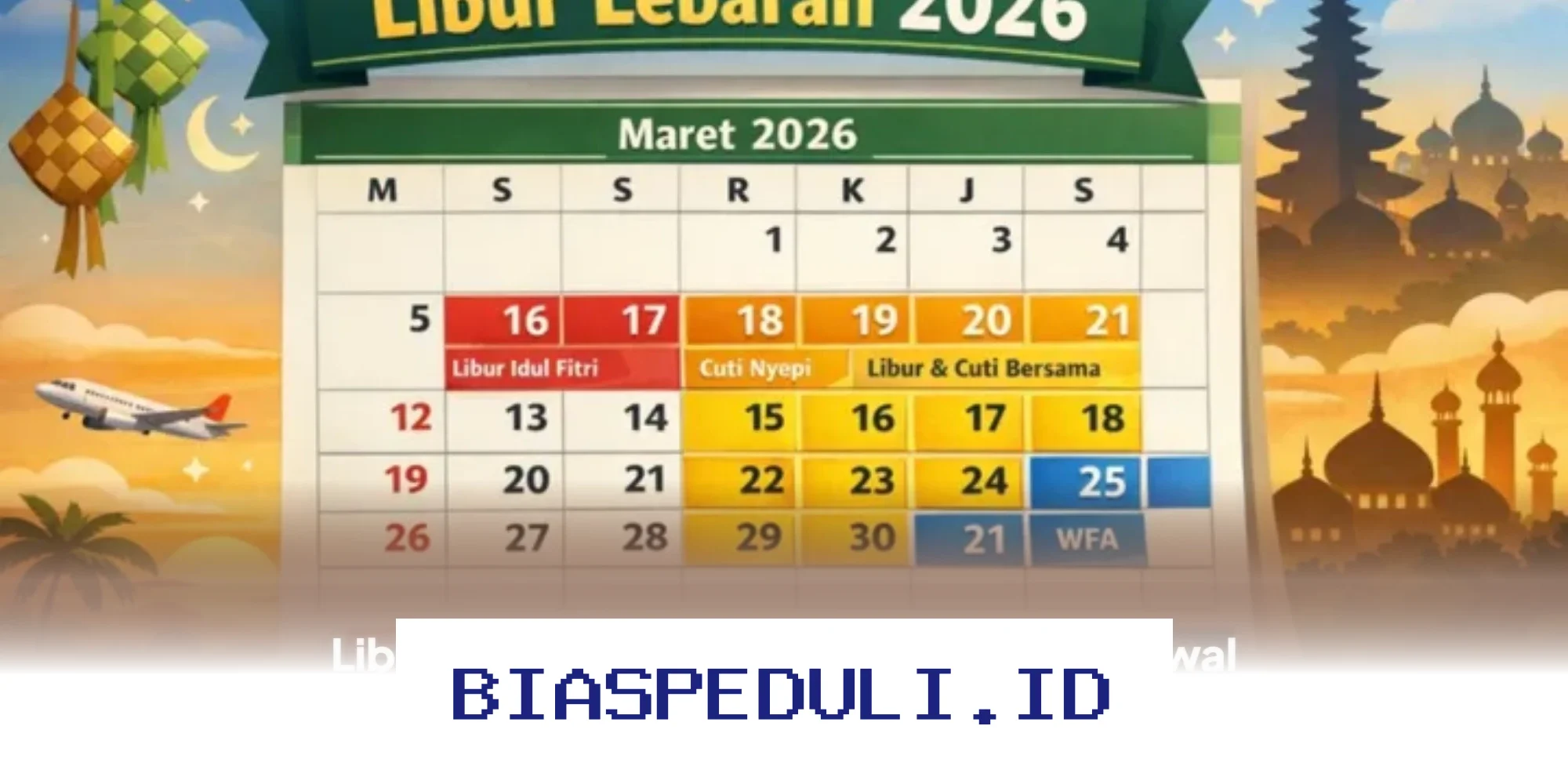 Jadwal Libur Lebaran 2026: Kapan Hari Pertama dan Berapa Lama Cuti Sekolah?
