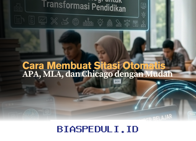 Mudah Banget! Buat Sitasi Otomatis APA, MLA, Chicago Tanpa Ribet