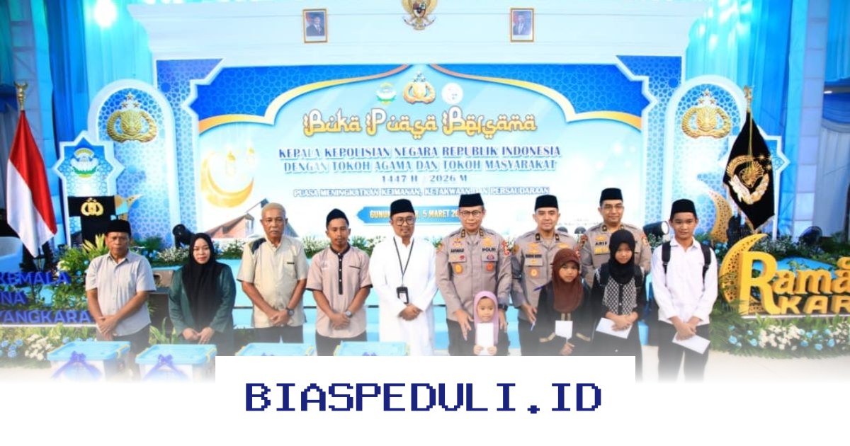 Polri Gelar Buka Puasa Bersama Warga Gunung Sindur di SMA Kemala Taruna Bhayangkara Bogor yang 60 Persen Telah Terbangun!