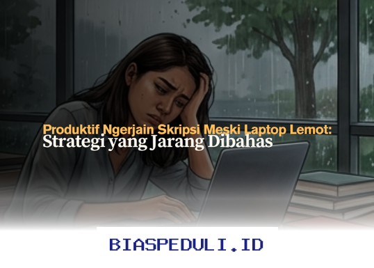 Strategi Ampuh Ngerjain Skripsi Meski Laptop Lemot, Tanpa Ribet!