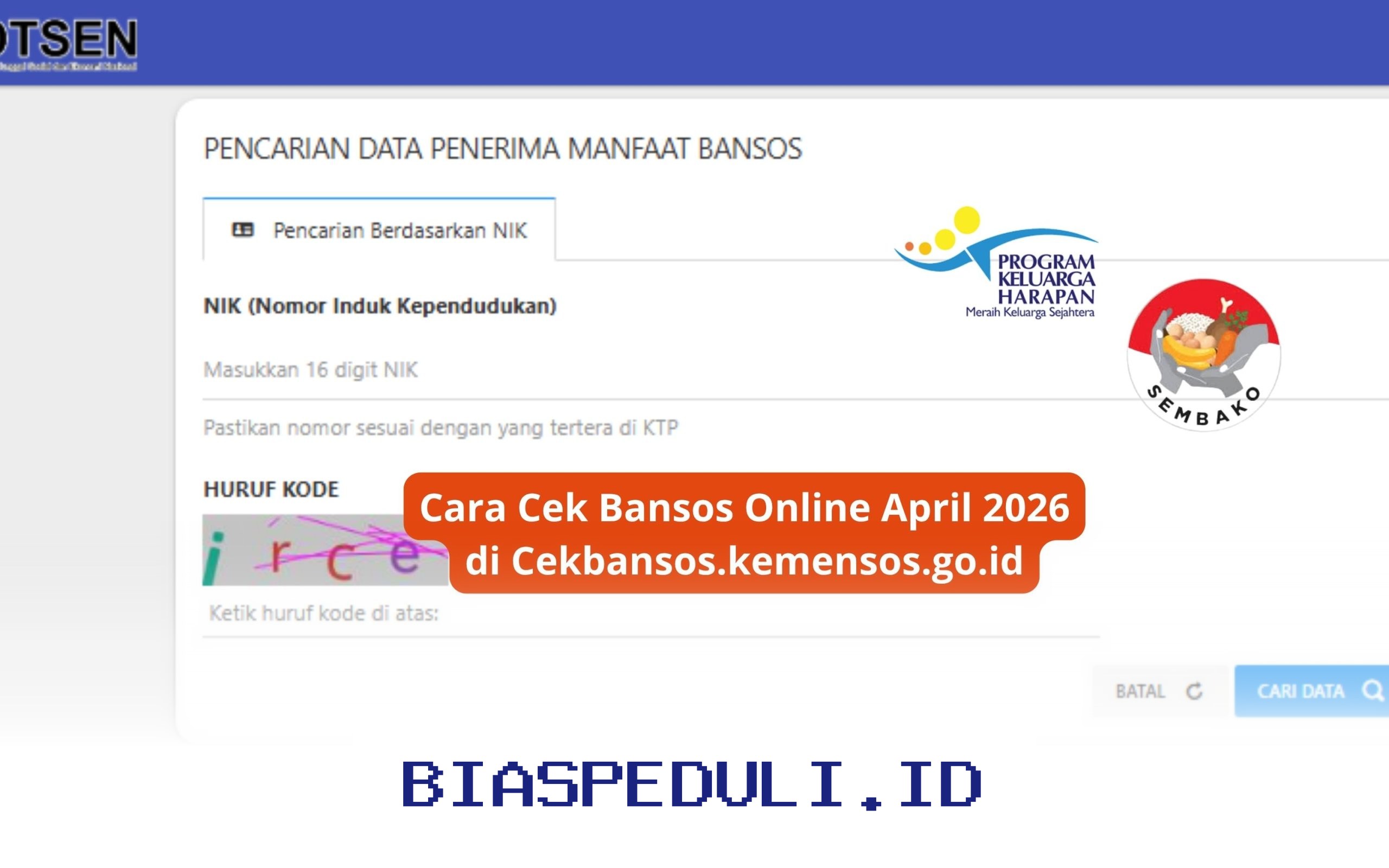 Cara Mudah Cek Bansos Online April 2026 di Cekbansos.kemensos.go.id!